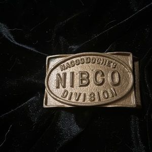 Cast iron(?) belt buckle. Nibco